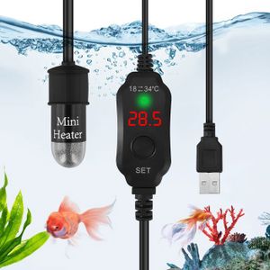 COMMANDE CHAUFFAGE TTLIFE Chauffage d'aquarium Submersible alimenté par USB, 10W/5V/2A Affichage LED, utilisé pour un réservoir de 1 à 5 litres