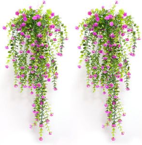 FLEUR ARTIFICIELLE 4 2 Pièces Plante Tombante Artificielle Fleurs Sus