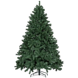 Sapin De Noël Artificiel 210 Cm Avec LEDs - 1200 Branches, 400 Lumières Blanc Chaud, 8 Modes, Support Métal - 6