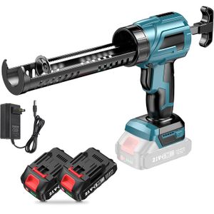 MAXXT Pistolet à Cartouche Electrique, Batteries de 2.0Ah pistolet silicone,de 10oz à 20oz / 300ml à 600ml Mode Anti-Goutte