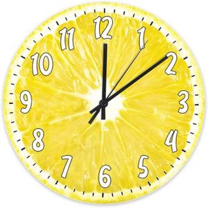 Unique modele de citron aimant portable horloge murale de cuisine  refrigerateur Horloge magnetique de Arabe numerique Decor a la - Cdiscount  Maison