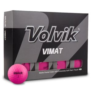 BALLE DE GOLF Boite de 12 Balles de Golf Volvik Vimat Soft Rose