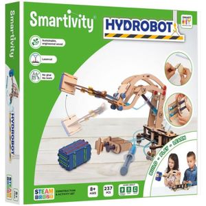 ASSEMBLAGE CONSTRUCTION Grue Hydraulique - Maquette en bois à construire Hydrobot - Jouets par univers - Jeux de construction - Maquettes pour enfant