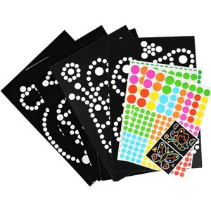 3924 Gommettes Enfant Rondes Etiquettes Autocollants Stickers Colorés pour Scrapbooking DIY Cadeau
