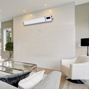 RADIATEUR ÉLECTRIQUE ElectricSun 2800W-1400W blanc radiateurs électriques infrarouge avec thermostat, au mur ou plafond 94x15cm, WiFi Smart Life App