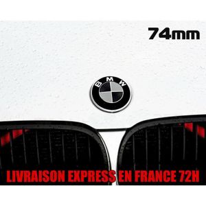 INSIGNE MARQUE AUTO Logo Insigne Emblème BMW tout modèles 74mm NOIR GD