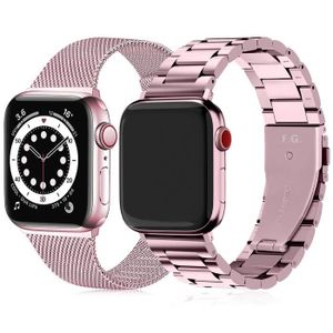 Avizar Bracelet pour Apple Watch Series 8 et 7 45mm / Series SE 2, 6, SE, 5  et 4 44mm / Series 3, 2 et 1 42mm Maillons en Acier Inoxydable Noir -  Accessoires montre et bracelet - LDLC