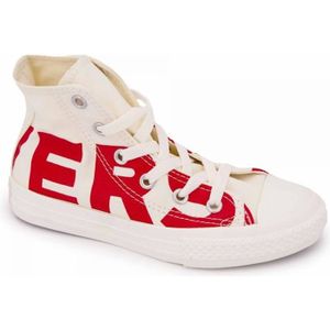 converse avec ecriture rouge