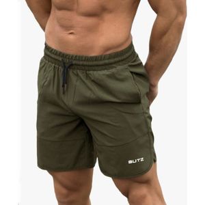 SHORT DE SPORT Short,Shorts de sport longueur mollet pour homme, s courts de marque, pour gym, Fitness, musculation - BUTZ Army green
