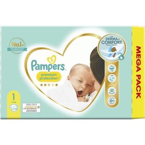 COUCHE PAMPERS Premium Protection Taille 1 - 112 Couches 