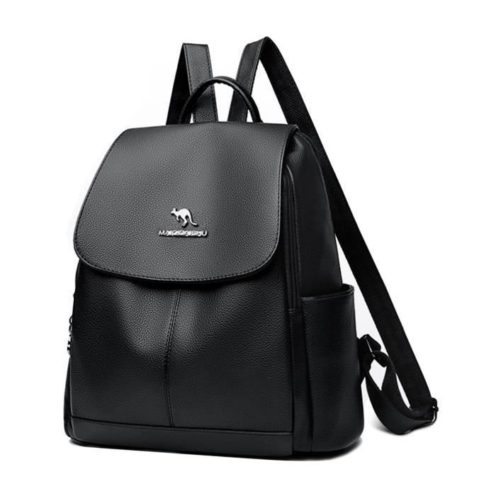 Sac a dos femme cuir noir - Cdiscount