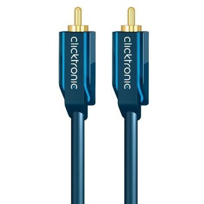 Câble Audio Cinch Coaxial Clicktronic Casual 2 M – Cuivre Pur, Blindage Double, Or 24k
