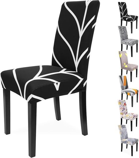 Housse De Chaise Bureau Extensible Noire - Protection Pivotante Amovible Pour Fauteuil Ordinateur