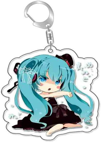 TWINKANIME Hatsune Miku Chanteur Virtuel Figure Anneau Pendentif Collier Anime Stuff Réglable S925 Argent Sterling Cosplay Accessoires Bijoux pour Femmes (Hatsune Miku Necklace