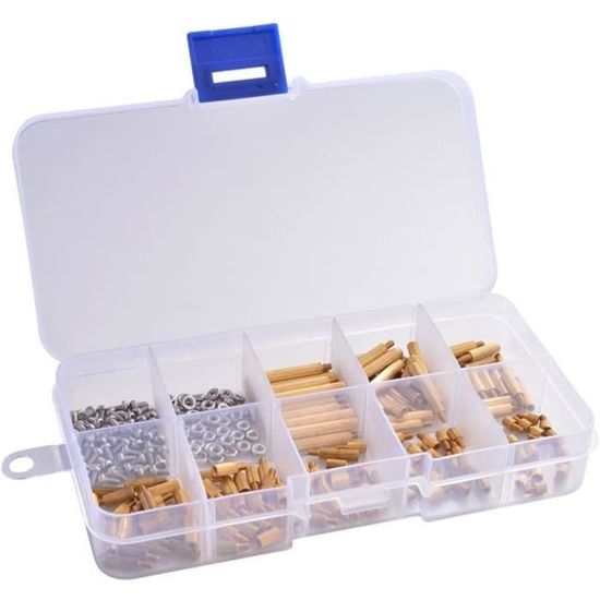 Kit De 270 Pièces De Vis, écrous Et Entretoises En Laiton Pour PCB - Tailles M2, Longueurs De 3 à 25mm