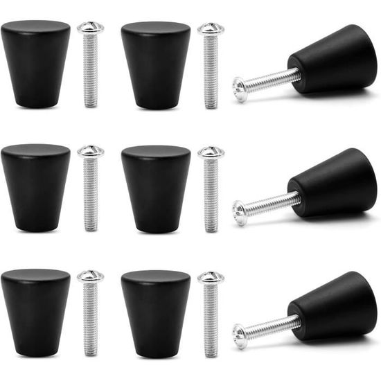 Brelet 9 Boutons Pour Meubles En Métal. Boutons Modernes Pour Tiroirs Opaques Avec Vis. Boutons Cylindriques Pour Armoires De Cuisine, Tiroirs, Meubles De Rénovation Et Meubles De Salle De Bain