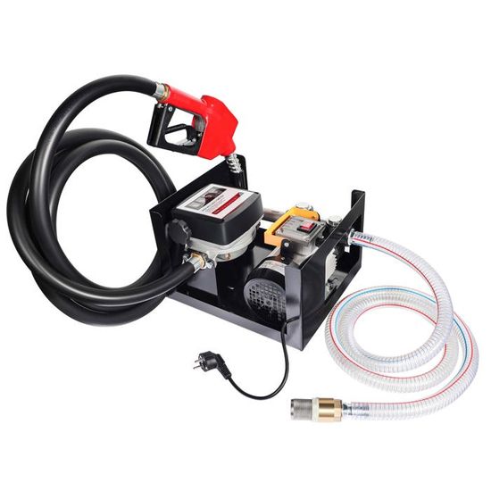 Pompe à Gasoil Électrique 220V 550W – Auto-Aspirante – Débit 20-60 L/min – Pour Camions, Bateaux, Chantiers