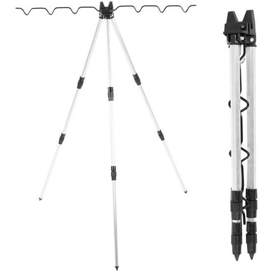 Trépied Support Canne à Pêche Réglable - Alliage Aluminium - Portable, Multifonction - Pêche En Mer
