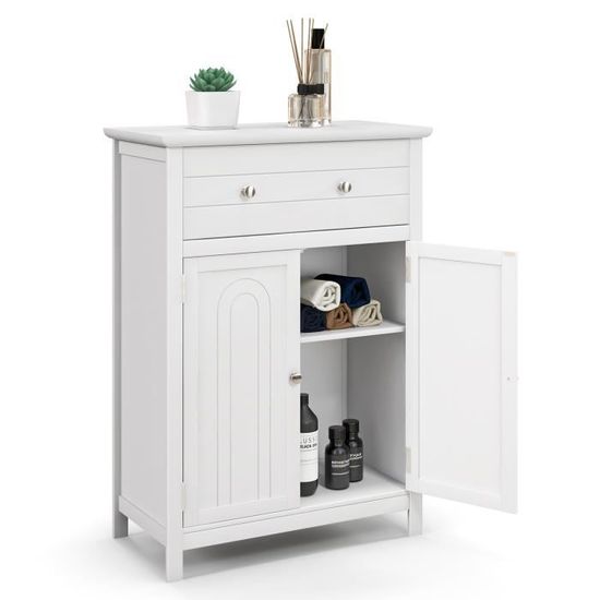 SoBuy Meuble Colonne de Salle de Bain Armoire Haute Étagère étroite de