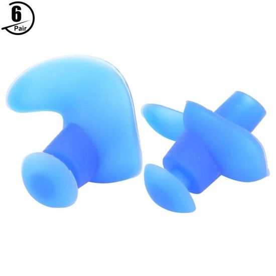 6 Pinces Nez + Bouchons Oreille Natation - Silicone Étanche - Enfants/Adultes - Boîte Rangement