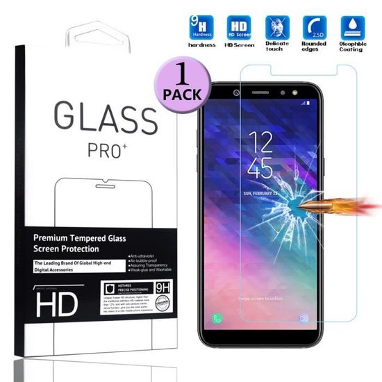 Pour Samsung Galaxy A6 2018 écran Protection Verre Trempé - [1 Pièces]  écran Film de Protection Samsung Galaxy A6 2018 (5.6) - Cdiscount  Téléphonie