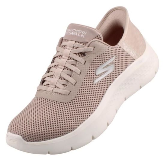 Basket skechers shop femme beige