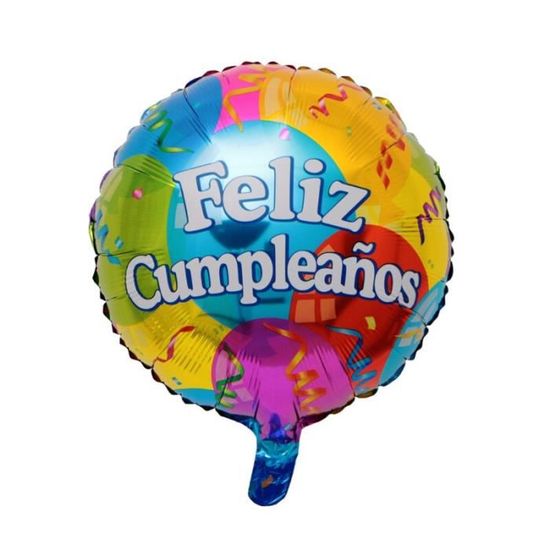 Unique Industries Folienballon „Feliz Cumpleaños“ – 45,7 Cm, Mehrfarbig, Für Geburtstagsdeko