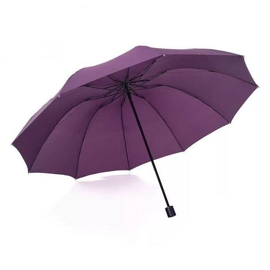 PARAPLUIE,VioletGrand parapluie de marque Anti UV pour femmes, pliant, coupe vent, soleil, hi