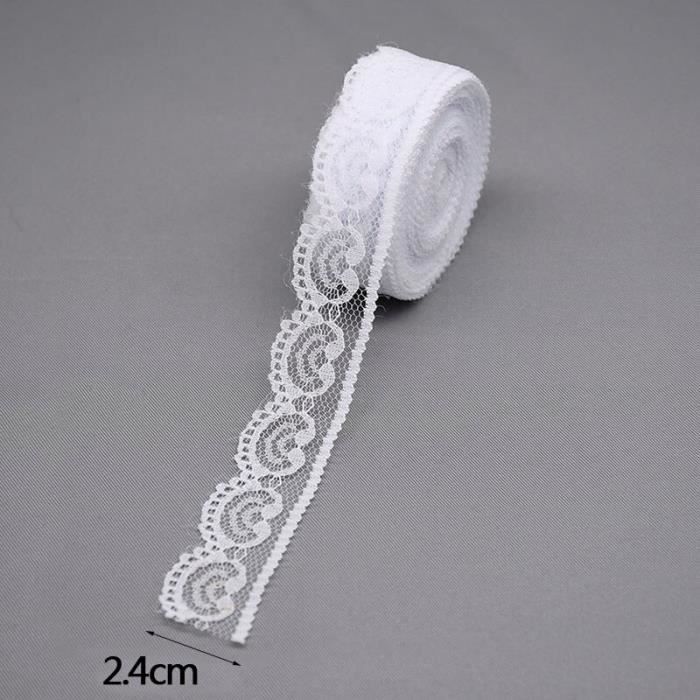 Ruban Dentelle Fleur 5 Yards - Garniture Dentelle Appliques Pour Couture, Vêtements Et Décoration - Rose