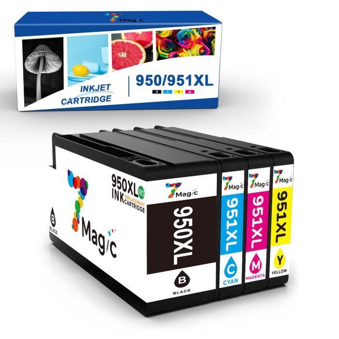 Inchiostro HP Officejet Pro 8625 4 Cartucce D'inchiostro Rigenerate Ftis HP 950XL/951XL - Per Stampanti HP Officejet Pro 8625/8630/8640 Cartucce HP 951 XL - Foto 8