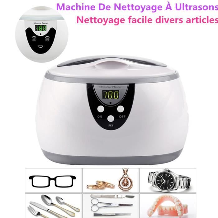 Nettoyeur À Ultrasons Numérique Montres À Bijoux Dentaires 0.6L 35W 40kHz