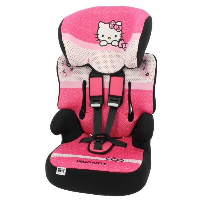 Siège Auto et Rehausseur Hello Kitty Groupe 1/2/3 (de 9 à 36 kg)