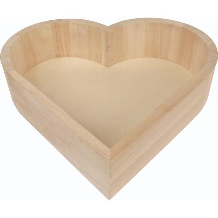 Plateau en bois Coeur - Graine créative Marron