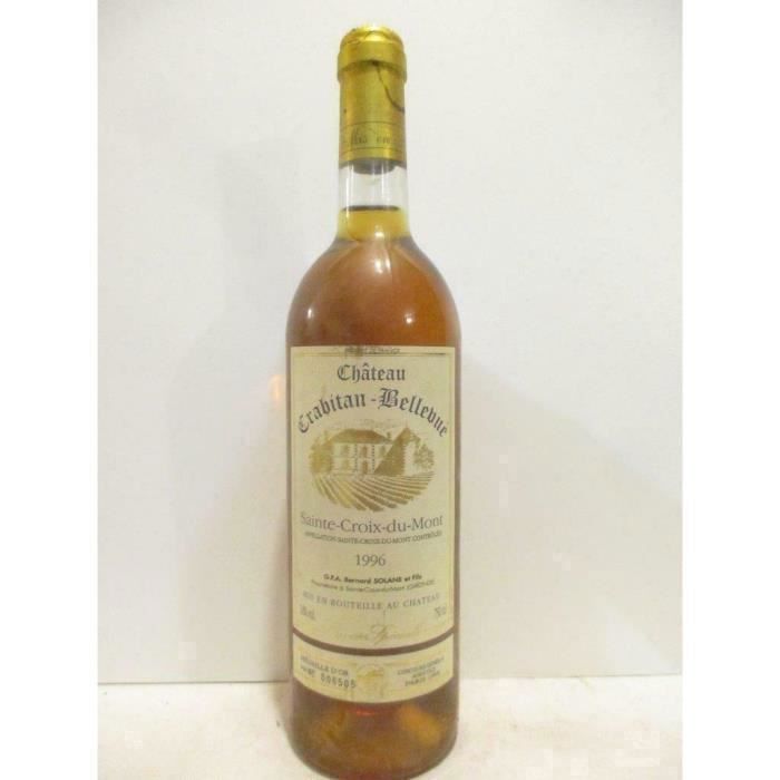 sainte-croix du mont château crabitan-bellevue cuvée spéciale liquoreux 1996 - bordeaux