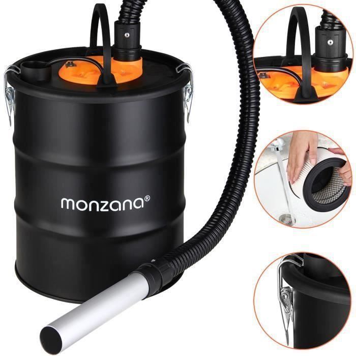 Aspirateur de cendres multifonction électrique 1200W 20L Filtre à particules fines HEPA tuyau aspiration 100cm cheminée