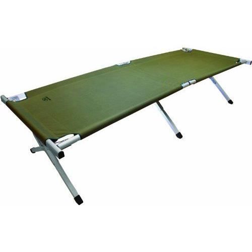 HIGHLANDER Lit de Camp Vert En Aluminium