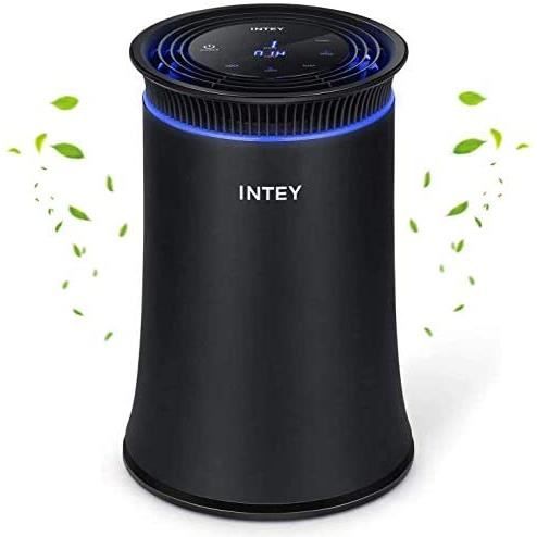INTEY Purificateur d'air Maison Bureau, Véritable HEPA, 3 Étapes de Filtration, 5 Choix de Vitesse, Filtre à60