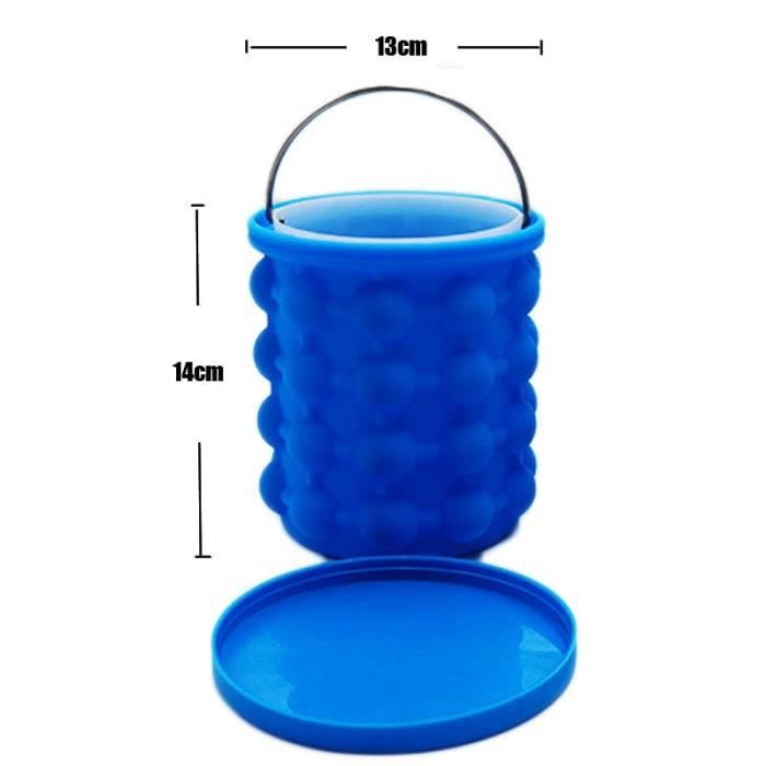 Rafraichisseur vin,Seau à glace en Silicone, 13x14cm, cubes pour refroidir le vin, la bière, gain de place dans - Type BT-13X14CM #A