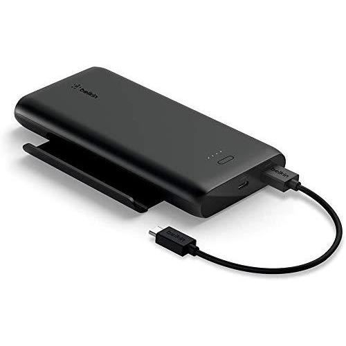 Belkin Batterie externe Boost Charge Stand 10K (socle rétractable pour smartphone, recharge rapide double port USB-C et port USB, iP