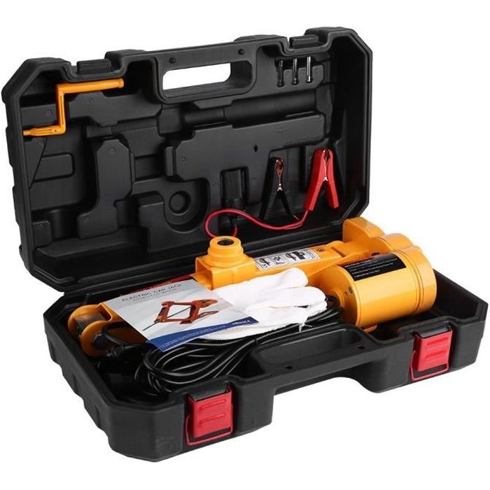 12V 3T Cric Electrique Levage Voiture Auto SUV avec Boiter de Transport Outils de Levage