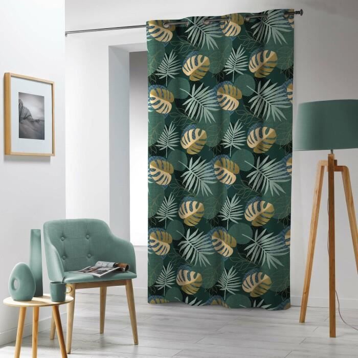 RIDEAU A OEILLETS 140 x 240 CM MICROFIBRE IMPRIMEE GALA