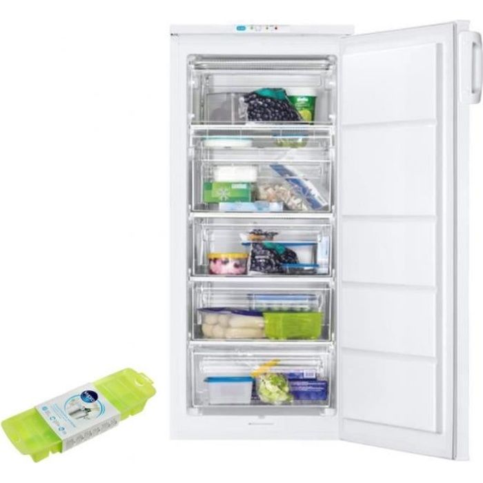 FAURE Congélateur armoire vertical blanc Froid Statique 187L Autonomie 10h 4 tiroirs 63 Blanc