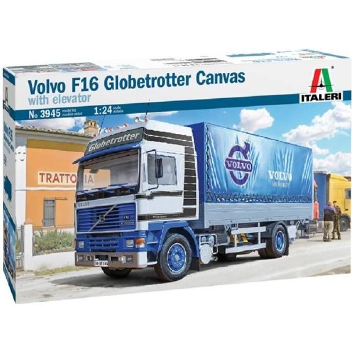 Maquette Camion Volvo F16 Globetrotter Canvas Truck With Elevator - ITALERI