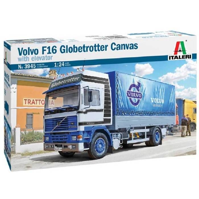 Maquette Camion Volvo F16 Globetrotter Canvas Truck With Elevator - ITALERI
