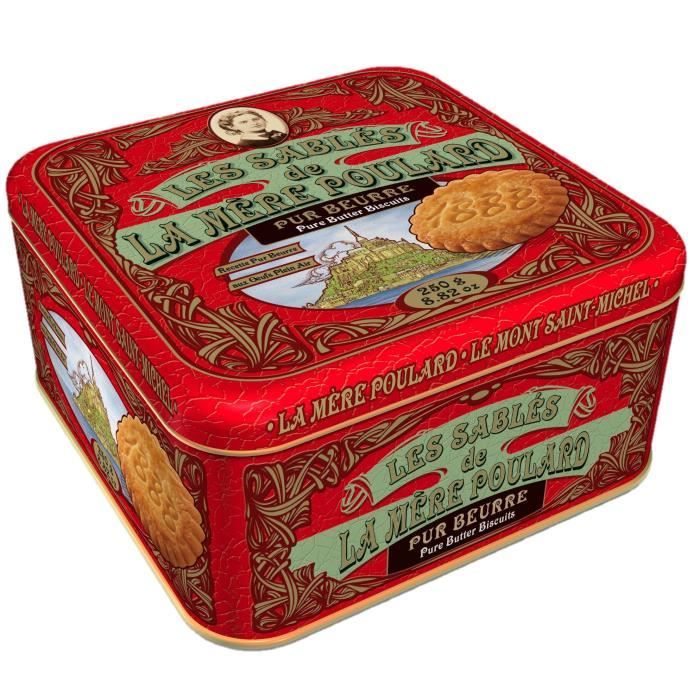 Biscuiterie la Mère Poulard Demi-coffret Fer Collector de Sablés 250g