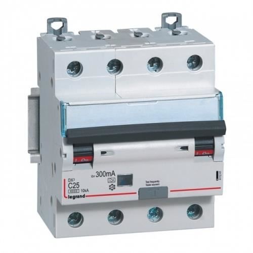 disjoncteur différentiel legrand dx3 20a courbe c 30ma 4 poles type hpi - vis / vis