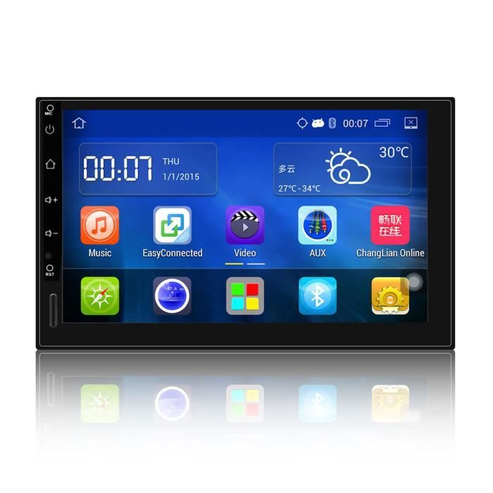 7 - Android 6.0 Universel De Voiture Audio Stéréo GPS Bluetooth Radio automobile HD Lecteur Multimédia