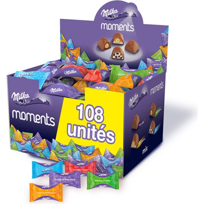Milka Moments - Mix chocolats - Présentoir de 1 kg