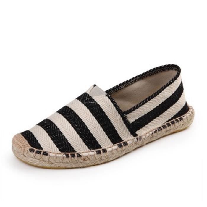 Espadrilles d'été Loafers Amoureux Confort Vêtements Masculin Noir Hommes