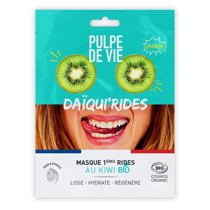 Pulpe de Vie DAQUI'RIDES Masque tissu visage BIO 20ML